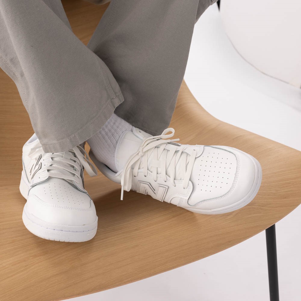New Balance BB480 Athletic Shoe - White Monochrome