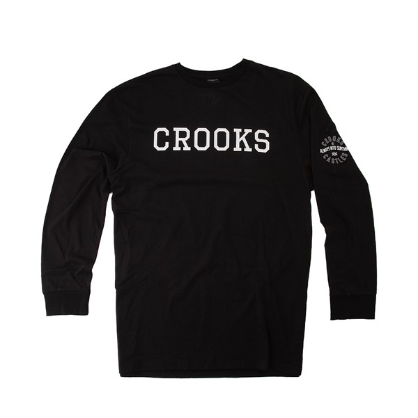 alternate view Mens Crooks & Castles Repps Long Sleeve Tee - BlackALT2B