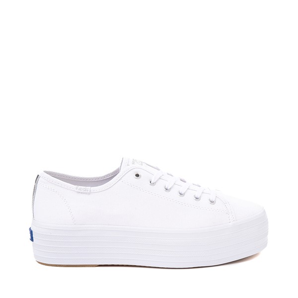 Main view of Womens Keds Triple Up Platform Casual Shoe - White / Silver