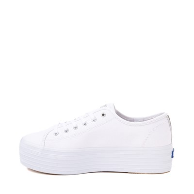Alternate view of Womens Keds Triple Up Platform Casual Shoe - White / Silver
