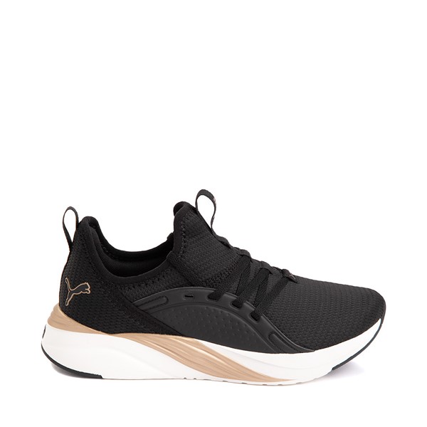 Main view of Womens PUMA SoftRide Sophia Luxe Athletic Shoe - Black / Gold