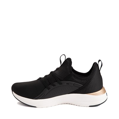 Alternate view of Womens PUMA SoftRide Sophia Luxe Athletic Shoe - Black / Gold