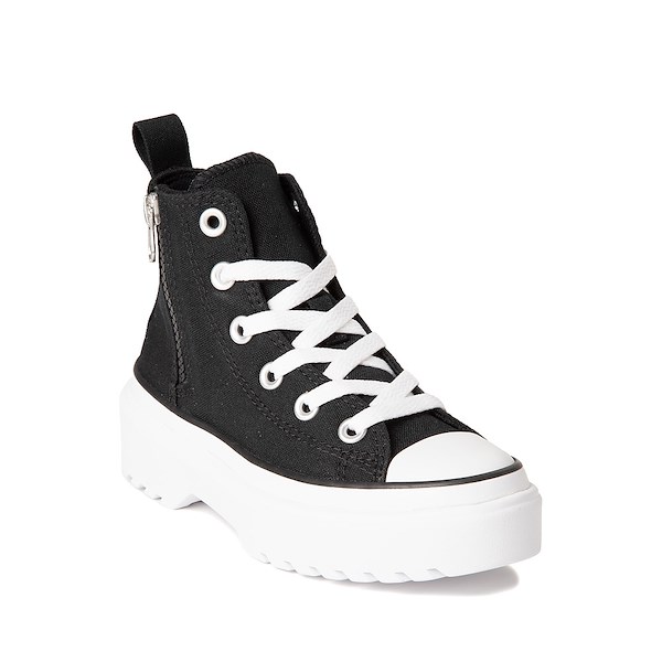 alternate view Converse Chuck Taylor All Star Lugged Lift Hi Sneaker - Little Kid - Black / WhiteALT5