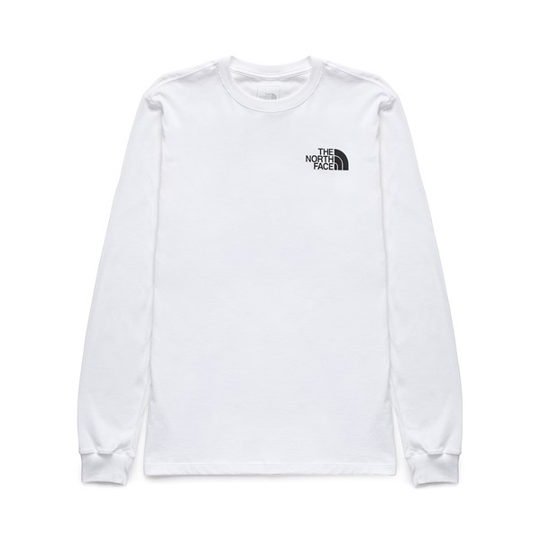 Main view of Mens The North Face Box NSE Long Sleeve Tee - White