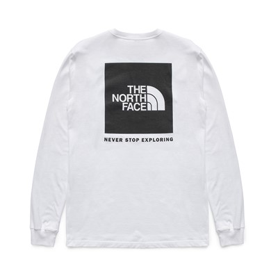 Alternate view of Mens The North Face Box NSE Long Sleeve Tee - White