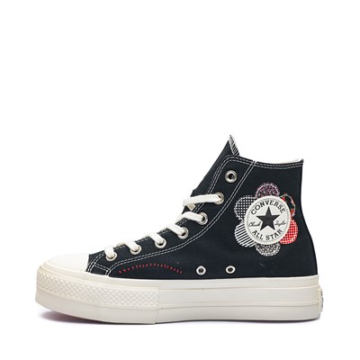 Alternate view of Womens Converse Chuck Taylor All Star Hi Lift Crafted Patchwork Sneaker - Black
