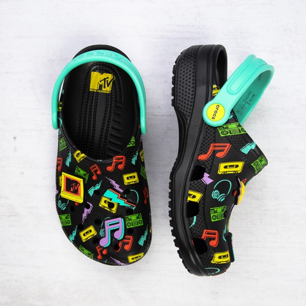 Main view of Crocs Classic MTV Clog - Little Kid / Big Kid - Black / Multicolour