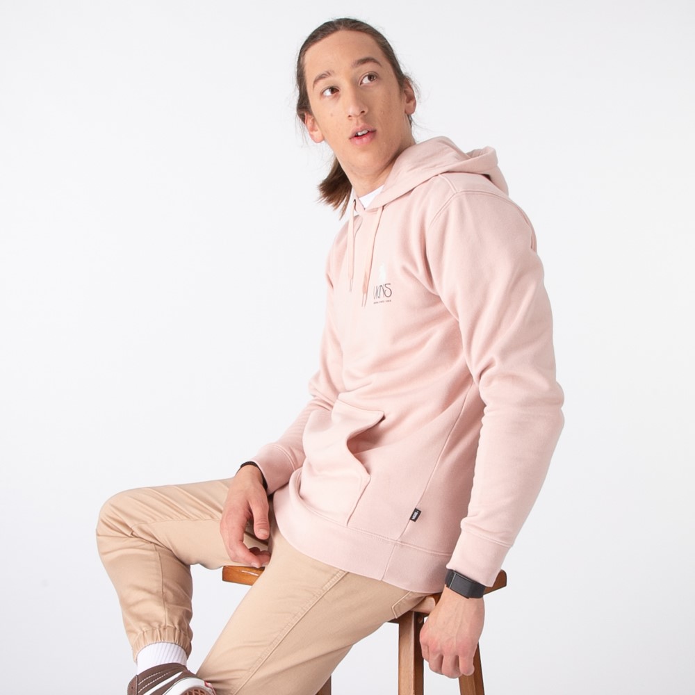 Mens pink hotsell vans hoodie