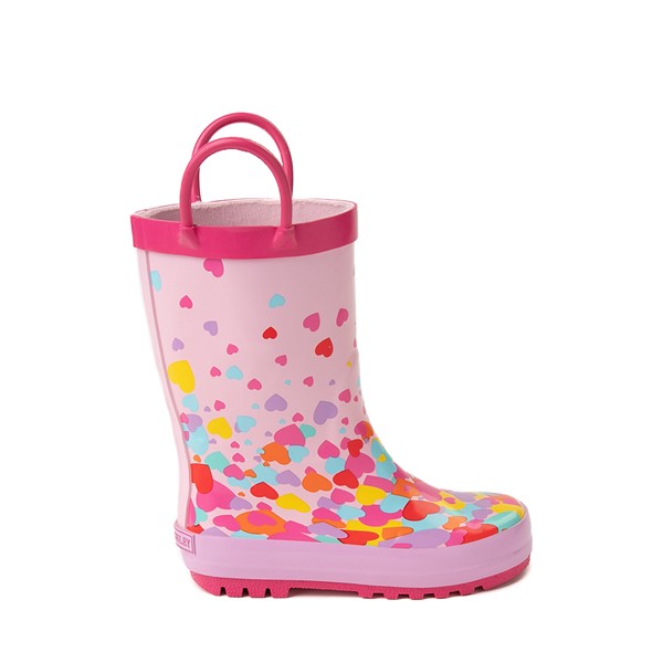 Main view of Hearts Rain Boot - Little Kid / Big Kid - Pink / Multicolour