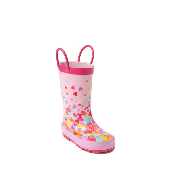 alternate view Hearts Rain Boot - Toddler / Little Kid - Pink / MulticolourALT5
