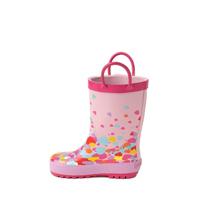Alternate view of Hearts Rain Boot - Toddler / Little Kid - Pink / Multicolour