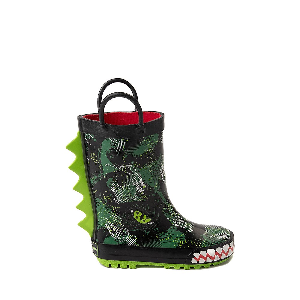 Dino Rain Boot - Toddler / Little Kid - Black / Green