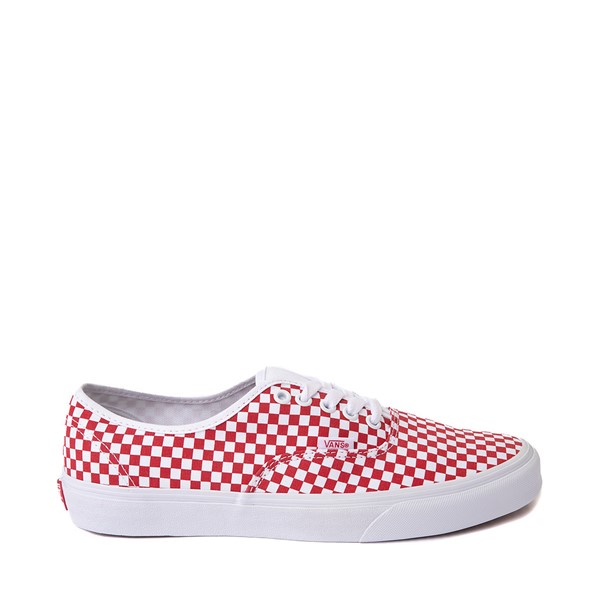 Main view of Vans Authentic Van Doren Special Checkerboard Skate Shoe - Red / White