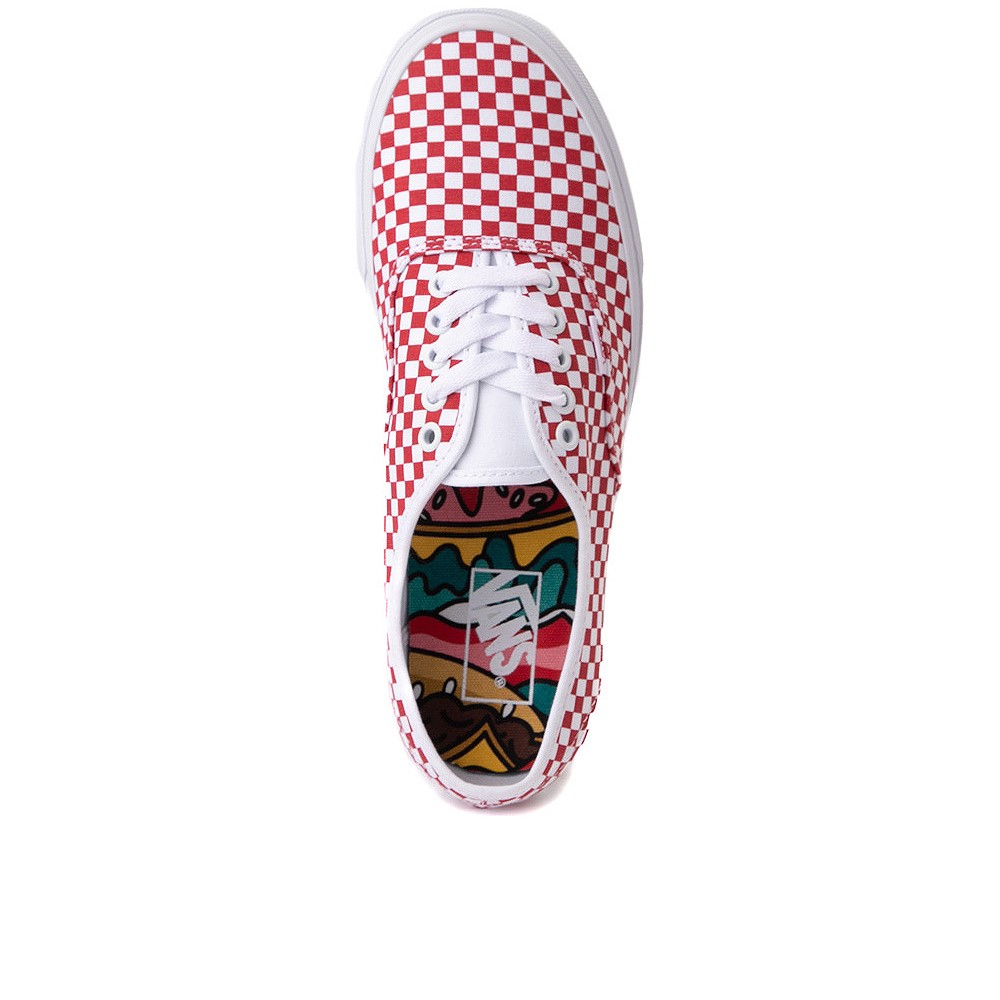 vans checkered red and black