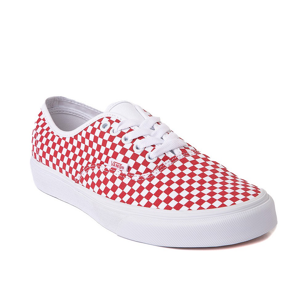 Vans Authentic Van Doren Special Checkerboard Skate Shoe Red / White JourneysCanada