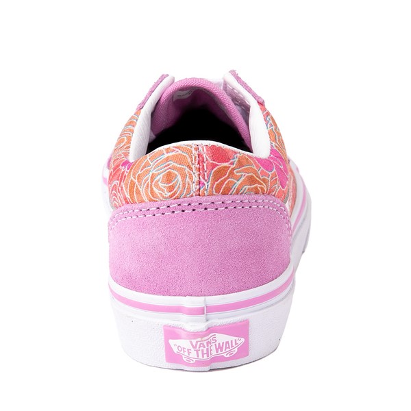 alternate view Vans Old Skool Skate Shoe - Little Kid - Pink / Floral CamoALT4