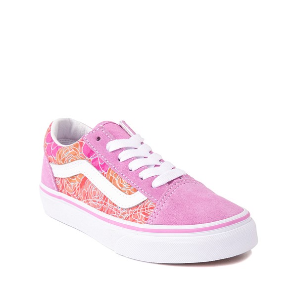 alternate view Vans Old Skool Skate Shoe - Little Kid - Pink / Floral CamoALT5