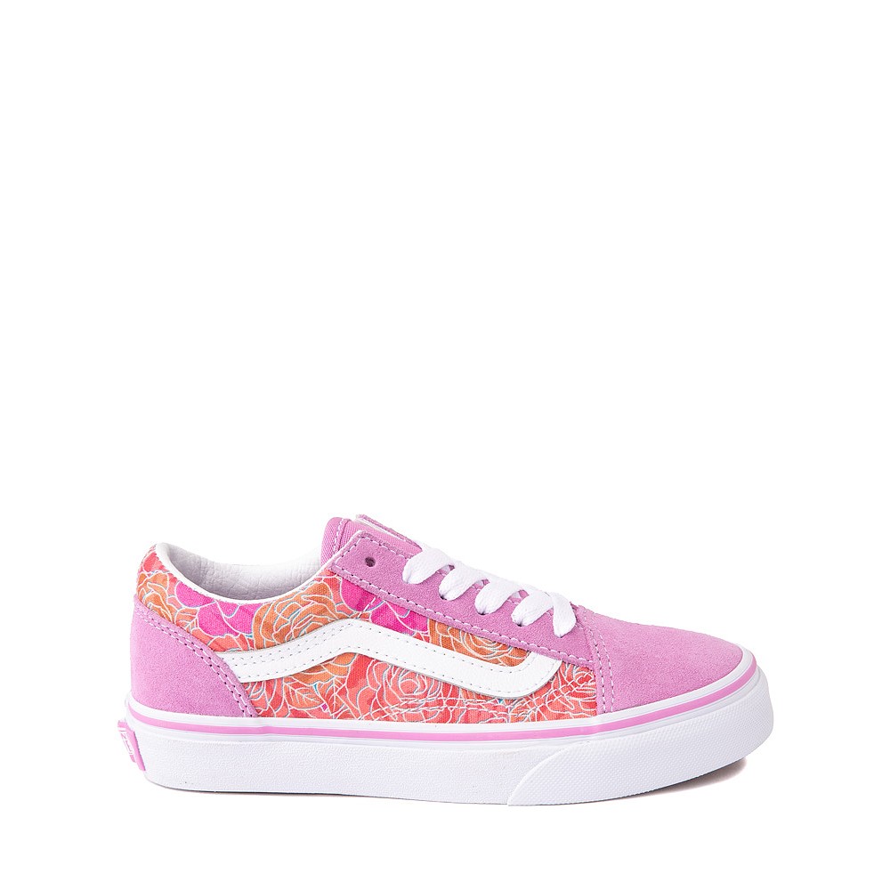 Vans Old Skool Skate Shoe - Little Kid - Pink / Floral Camo
