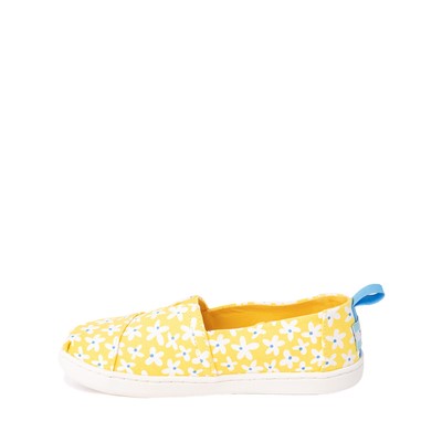 Alternate view of TOMS Classic Slip On Casual Shoe - Little Kid / Big Kid - Yellow / Sun Daisies