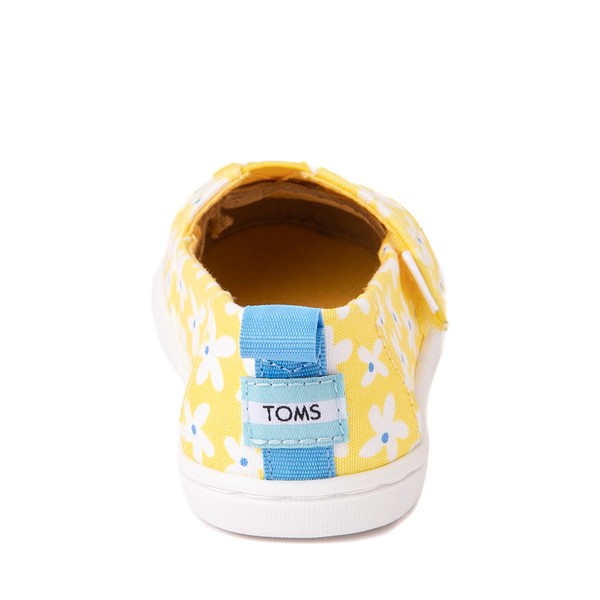 alternate view TOMS Classic Slip On Casual Shoe - Baby / Toddler / Little Kid - Yellow / Sun DaisiesALT4
