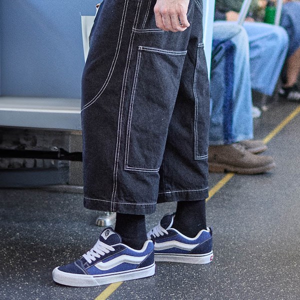 alternate view Vans Knu Skool Skate Shoe - Navy / True WhiteALT1C