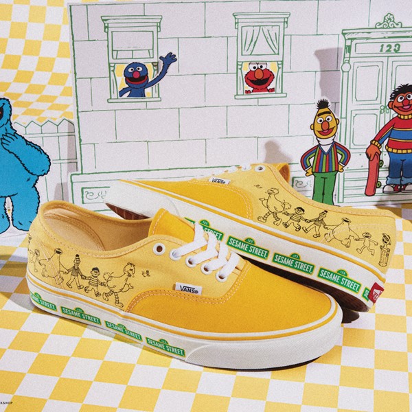 Main view of Vans x Sesame Street Authentic Skate Shoe - Yellow