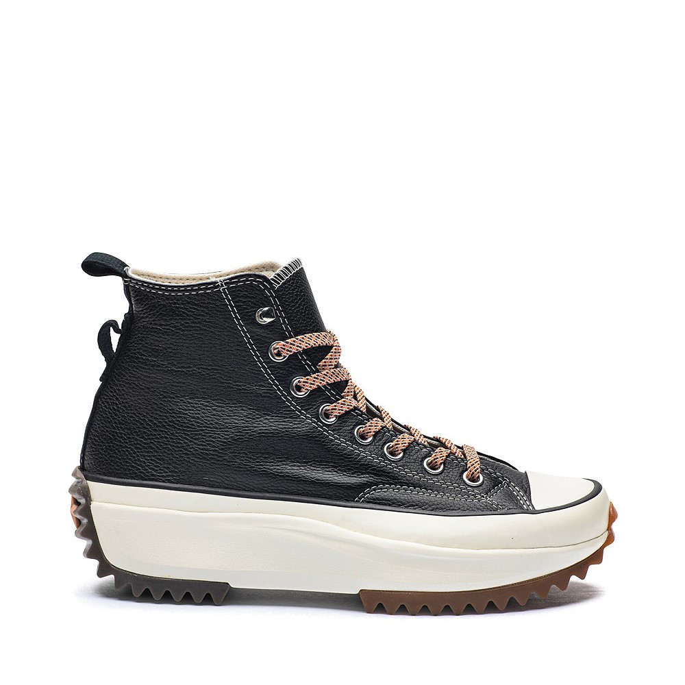 Converse Run Star Hike Leather Platform Sneaker - Black / Egret / Gum
