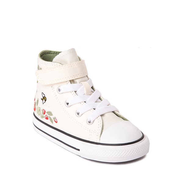alternate view Converse Chuck Taylor All Star 1V Hi Berries And Bees Sneaker - Baby / Toddler - NaturalALT5