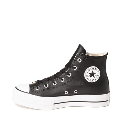 Vue alternative de Womens Converse Chuck Taylor All Star Hi Lift Leather Sneaker - Black / White