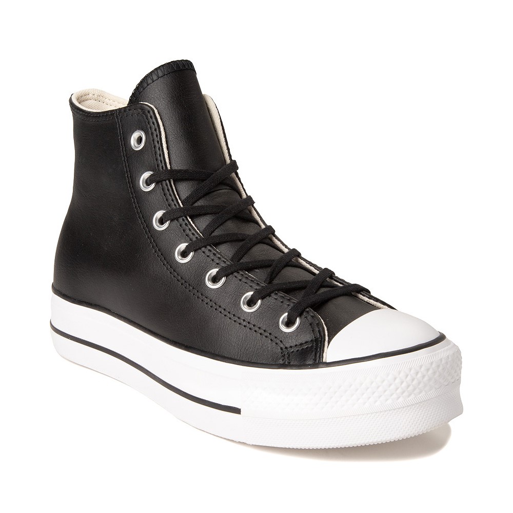 Womens Converse Chuck Taylor All Star Hi Lift Leather Sneaker - Black ...