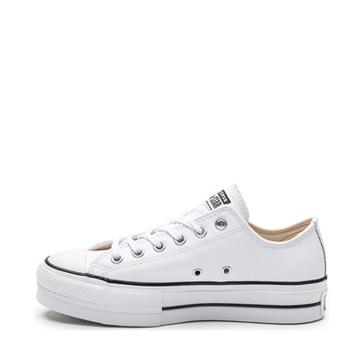 Alternate view of Womens Converse Chuck Taylor All Star Lo Lift Leather Sneaker - White