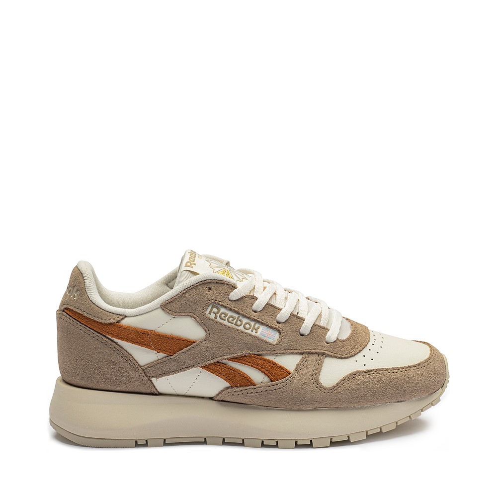Womens Reebok Classic Leather Athletic Shoe - Boulder / Chalk / Brown