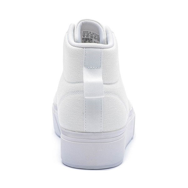  adidas Women's Bravada Mid Skate Shoe, Wonder White/Wonder  White/White, 5