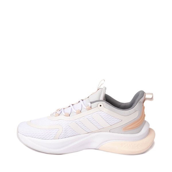 Womens adidas Alphabounce+ Athletic Shoe - White / Pink Grey