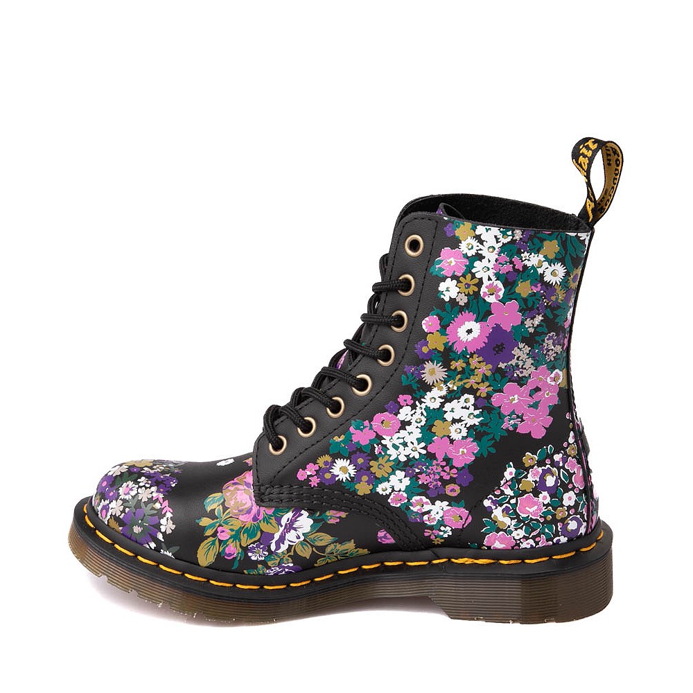 Womens Dr. Martens 1460 8-Eye Boot - Black / Vintage Floral ...