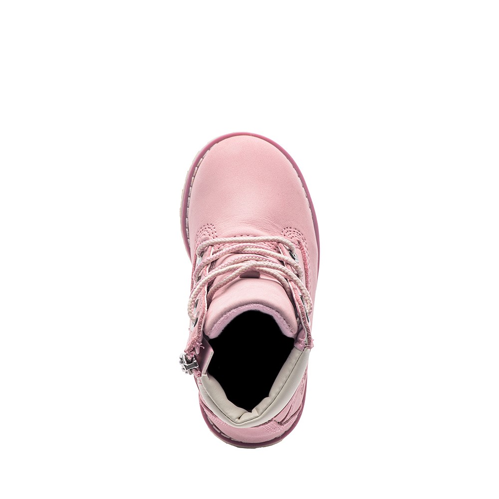 Kids pink cheap timberland boots