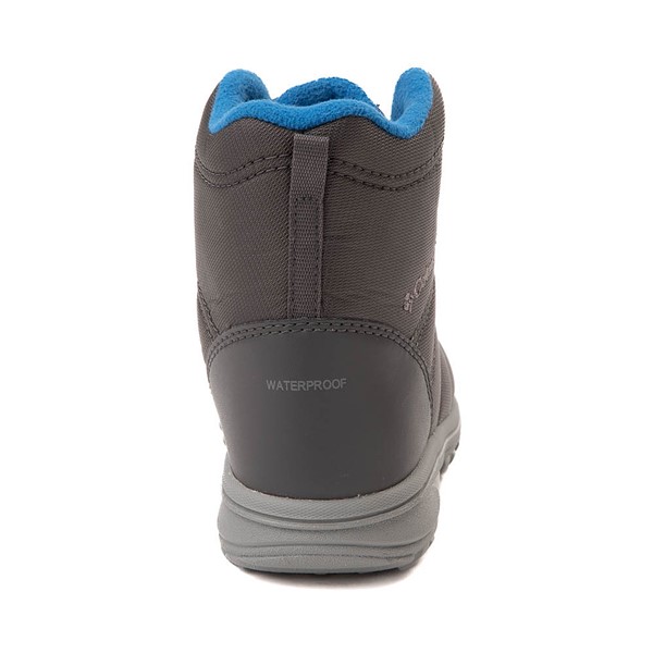 alternate view Columbia Fairbanks™ Boot - Little Kid / Big Kid - Dark Grey / Bright IndigoALT4