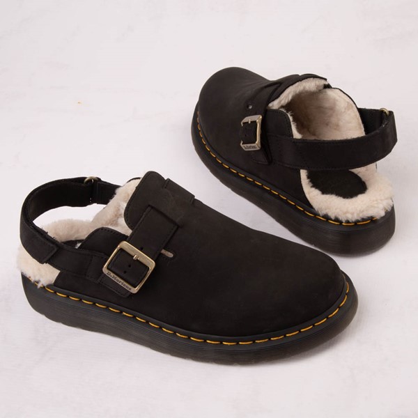 Dr martens black fur on sale lined