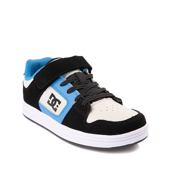 DC Manteca 4 Elastic Skate Shoe - Little Kid / Big Black Blue Grey