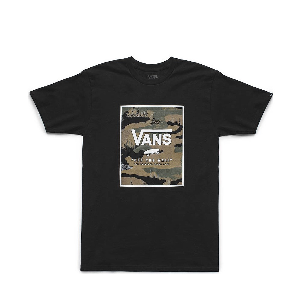 Mens Vans Print Box Tee Black Camo