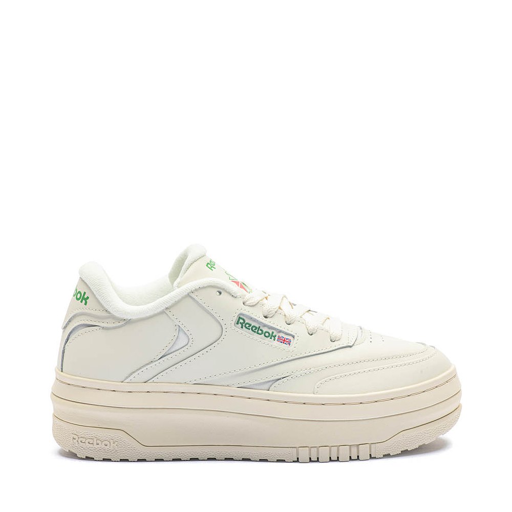 Womens Reebok Club C Extra Athletic Shoe - Chalk / Glen Green