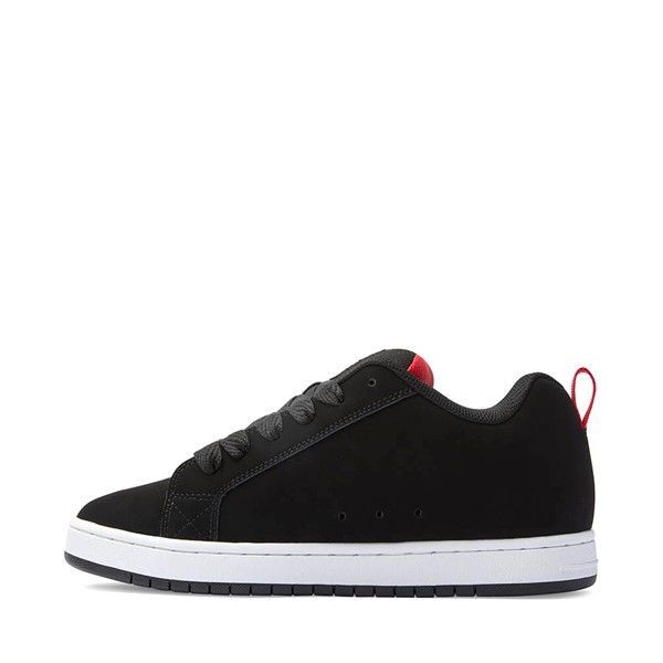 alternate view Mens DC Court Graffik Skate Shoe - Black / White / RedALT1