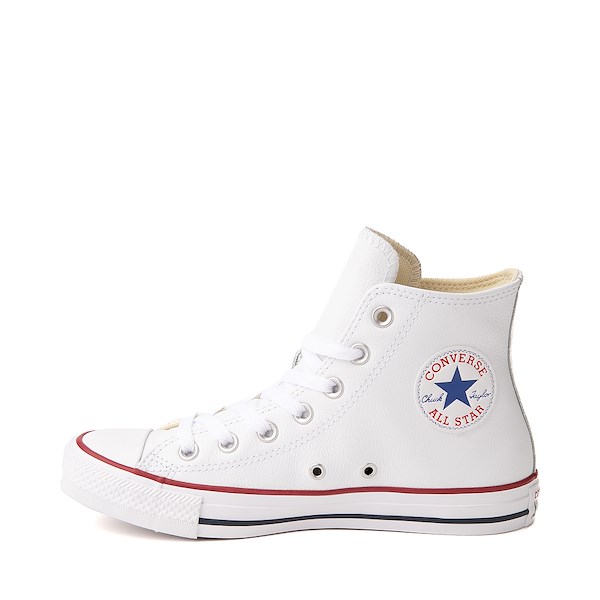 alternate view Converse Chuck Taylor All Star Hi Leather Sneaker - Optical WhiteALT1