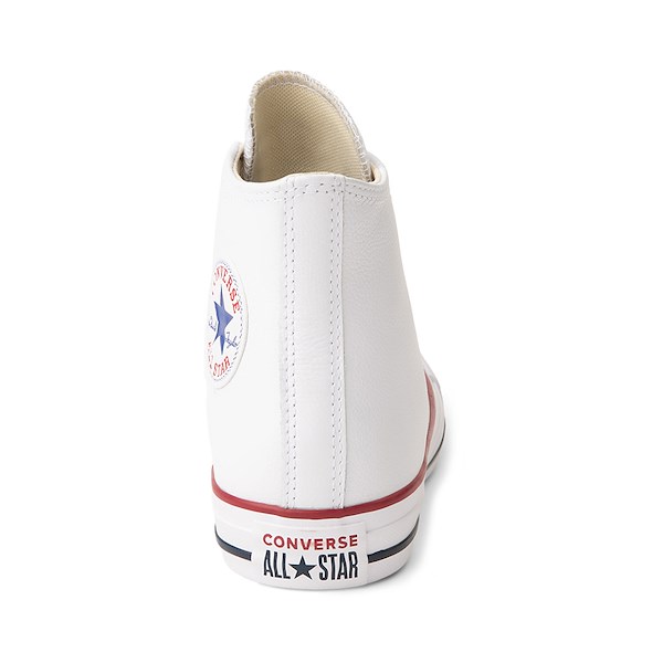 Leather low top converse white deals