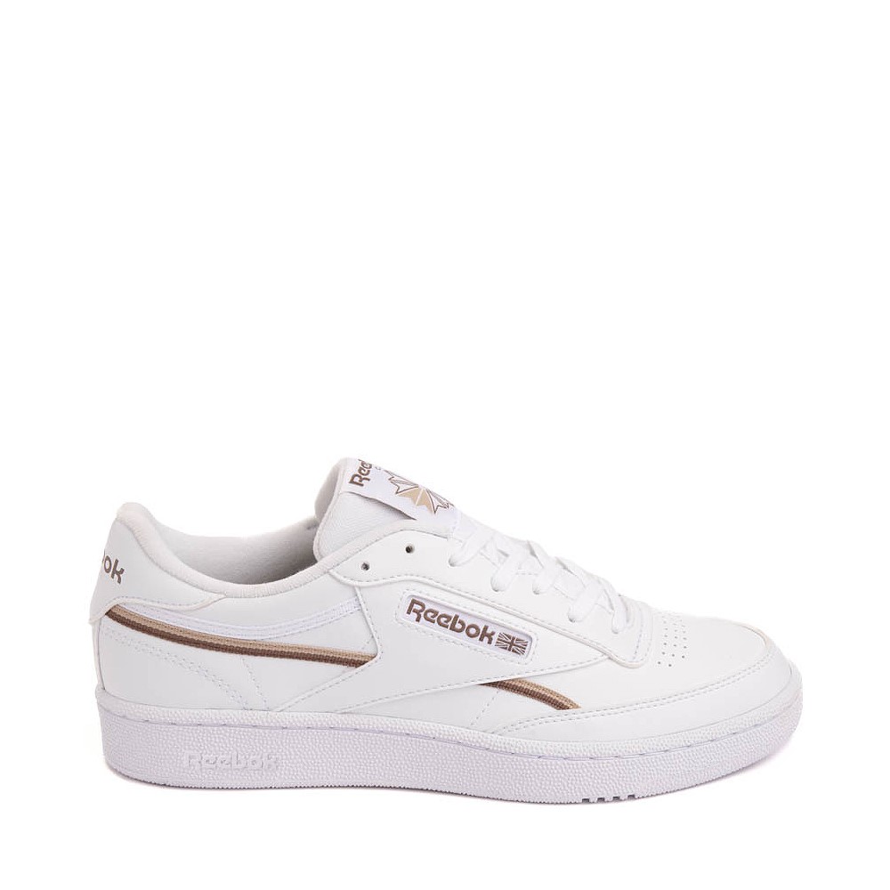 Mens Reebok Club C 85 Vegan Athletic Shoe - White / Oat