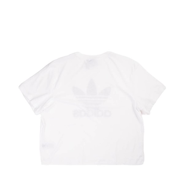 Womens adidas Adicolor Trefoil Boxy Tee - White