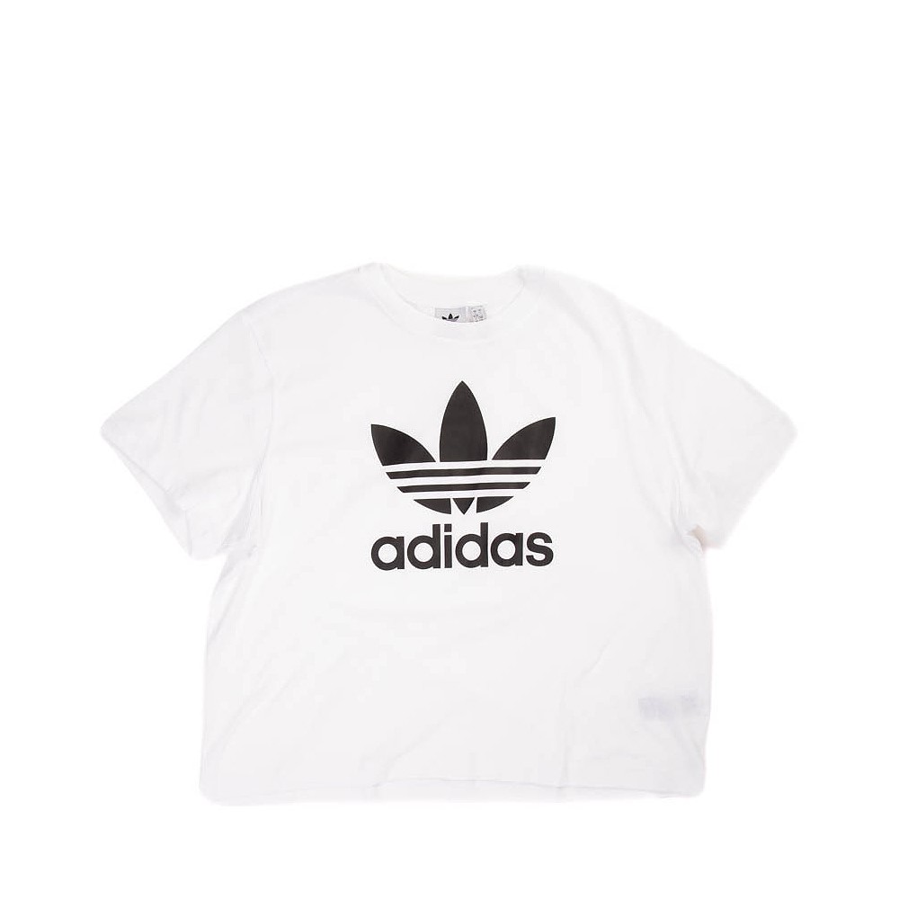 Womens adidas Adicolor Trefoil Boxy Tee White