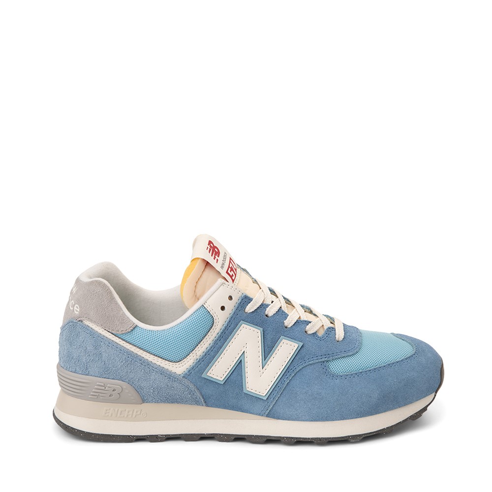 Chaussure athlétique New Balance 574 pour hommes - Bleu acier / Gris