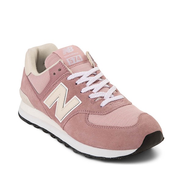 alternate view New Balance 574 Athletic Shoe - Rose / ChalkALT5