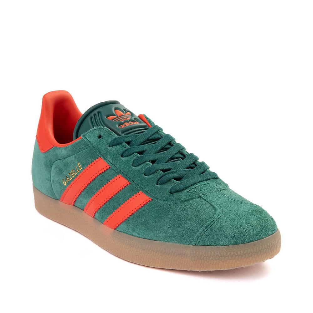 Chaussure athletique adidas Gazelle Vert Orange fonce Gomme JourneysCanada